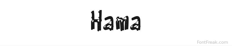 Hama font preview