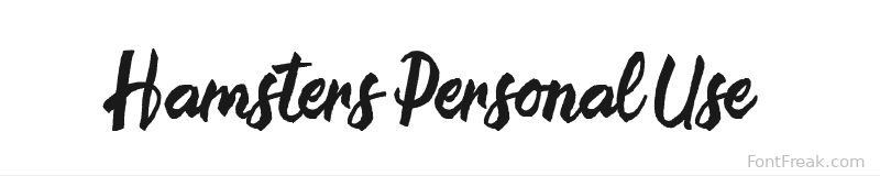 Hamsters Personal Use  font preview