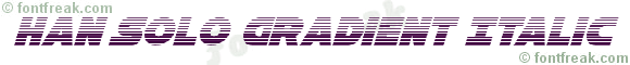 Han Solo Gradient Italic