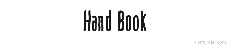 Hand Book font preview