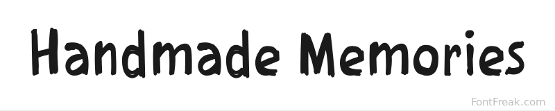 Handmade Memories font preview