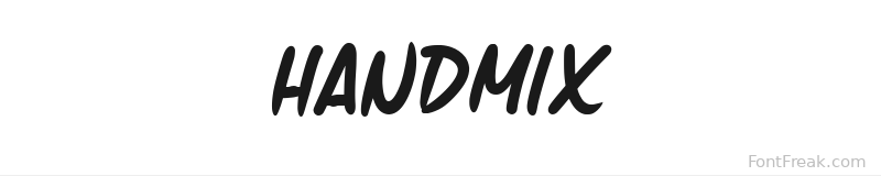 Handmix font preview
