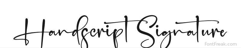 Handscript Signature font preview