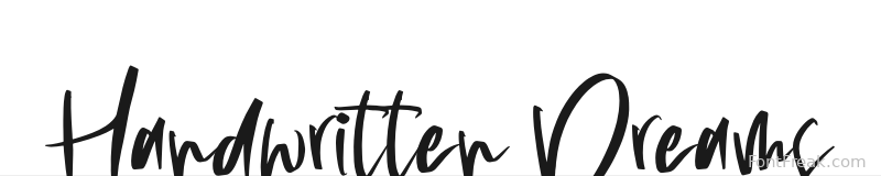 Handwritten Dreams font preview