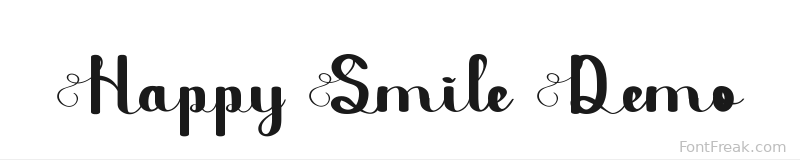 Happy Smile Demo font preview