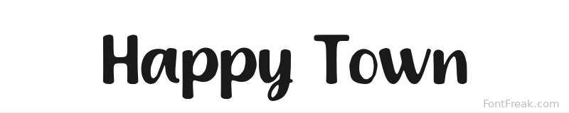 Happy Town font preview