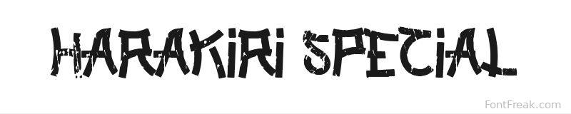 Harakiri Special font preview
