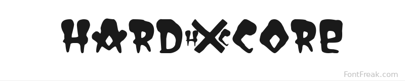 Hard+Core font preview