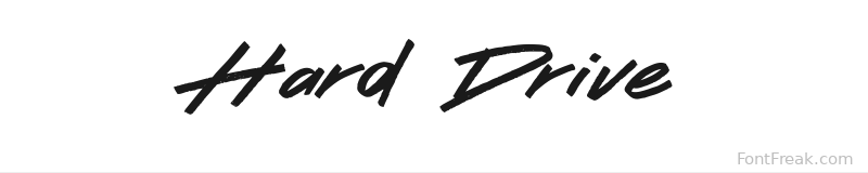 Hard Drive font preview