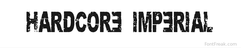Hardcore Imperial font preview