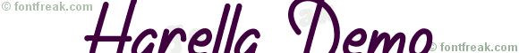 Harella Demo font preview
