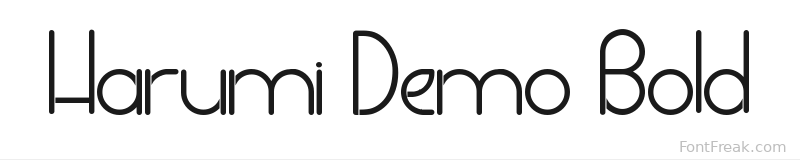 Harumi Demo Bold font preview