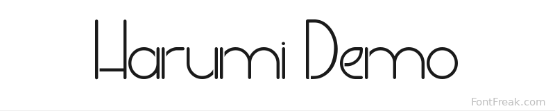 Harumi Demo font preview