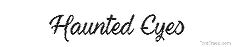 Haunted Eyes font preview