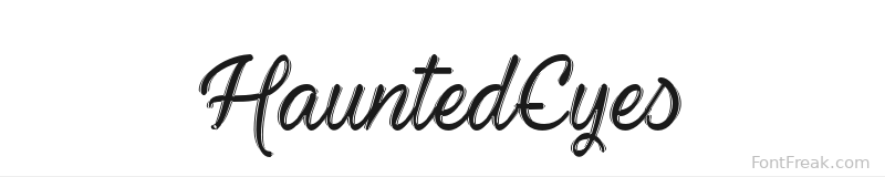 HauntedEyes font preview