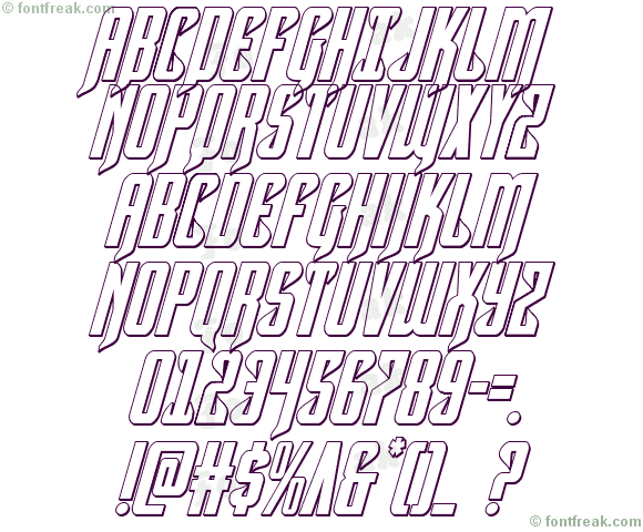 Hawkmoon 3D Italic