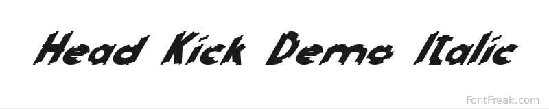 Head Kick Demo Italic font preview
