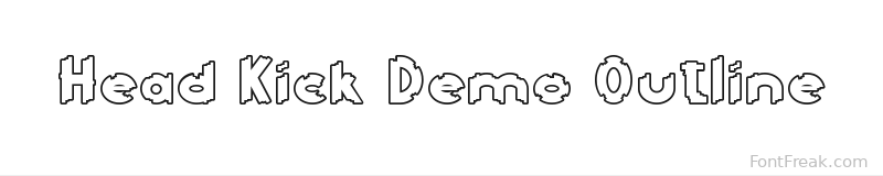 Head Kick Demo Outline font preview