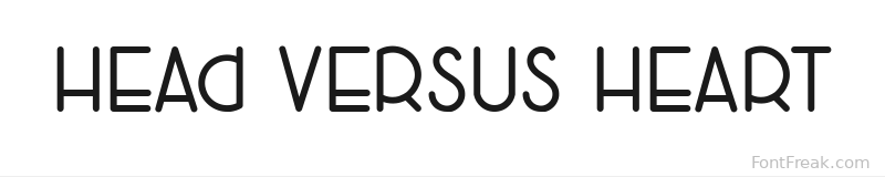 Head Versus Heart font preview