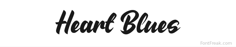 Heart Blues font preview