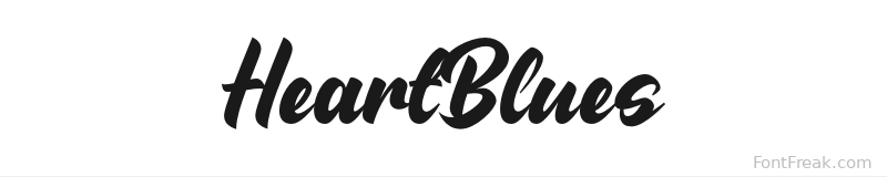 HeartBlues font preview