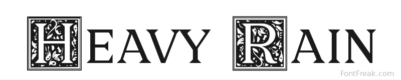 Heavy Rain font preview