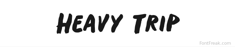 Heavy Trip font preview