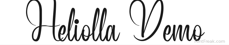 Heliolla Demo font preview