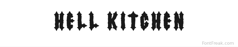 Hell Kitchen font preview