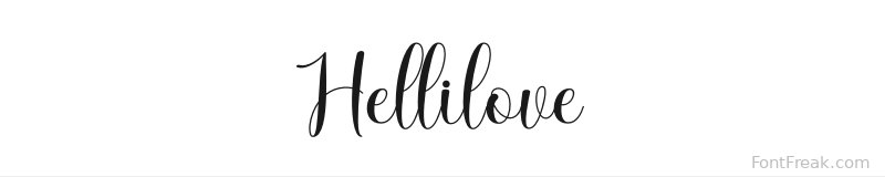 Hellilove font preview