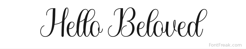 Hello Beloved font preview