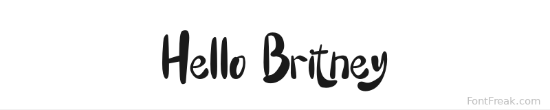 Hello Britney font preview