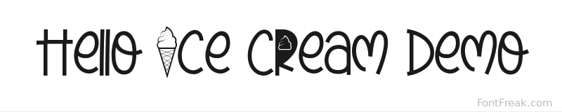Hello Ice Cream Demo font preview