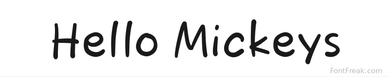 Hello Mickeys font preview