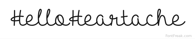 HelloHeartache font preview