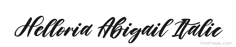 Helloria Abigail Italic font preview