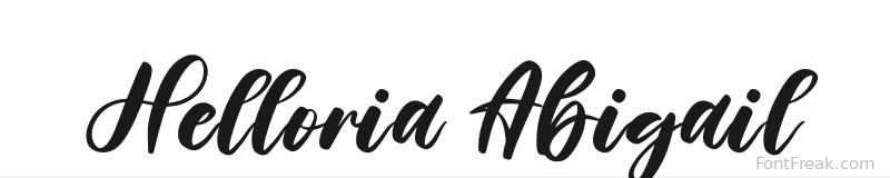Helloria Abigail font preview