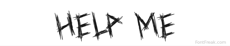 Help Me font preview