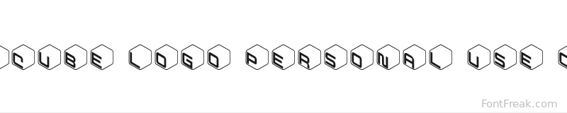 Hemicube Logo PERSONAL USE ONLY font preview