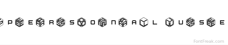 Hemicube PERSONAL USE ONLY font preview