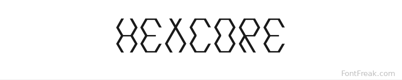 Hexcore font preview
