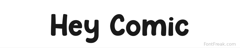 Hey Comic font preview