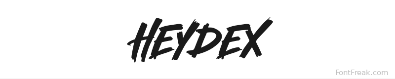 Heydex font preview