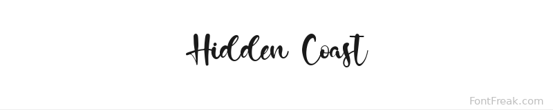 Hidden Coast font preview