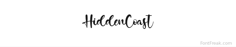 HiddenCoast font preview