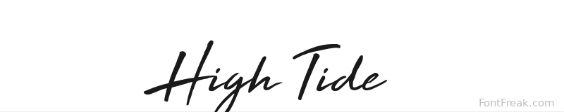 High Tide font preview