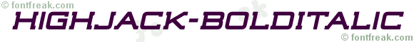 Highjack-BoldItalic