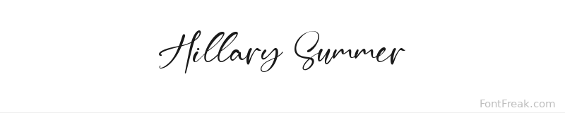 Hillary Summer font preview
