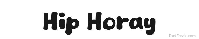 Hip Horay font preview