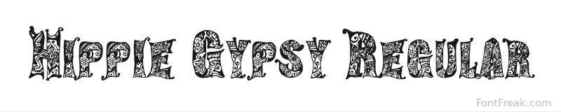 Hippie Gypsy Regular font preview